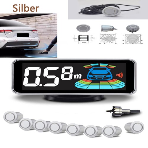 Lcd einparkhilfe 8 silber - einparkhilfe,
