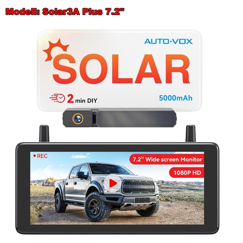 Auto vox dvr solar - 7.2",